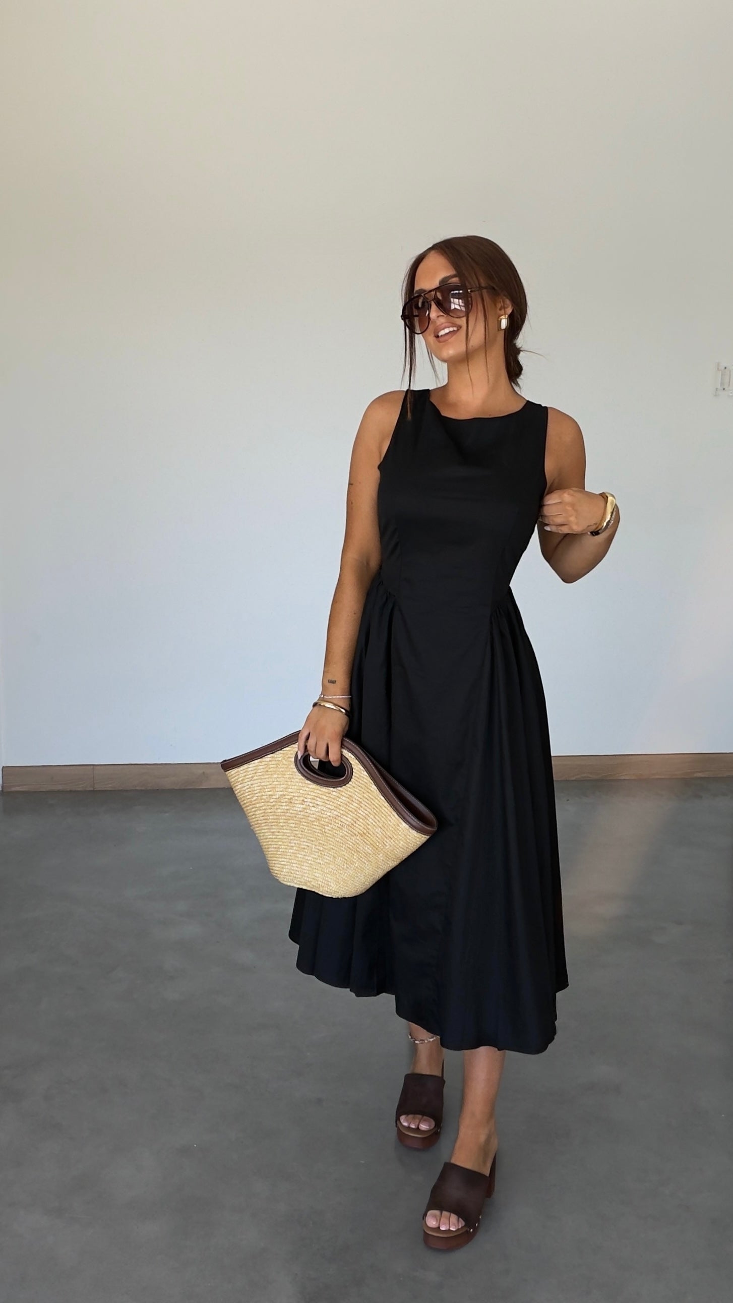 Robe Babydoll Longue Noire