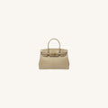 Sac en Cuir Croco Beige Grand Format