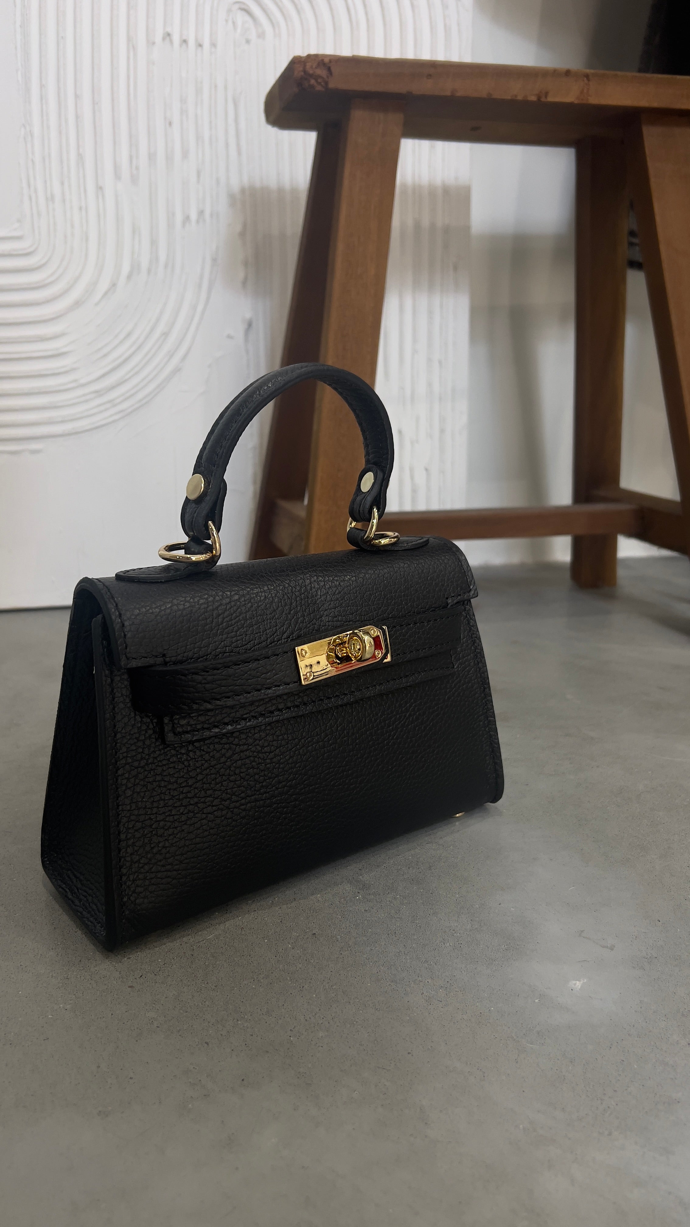 Sac en Cuir H Inspiré Luxe Noir