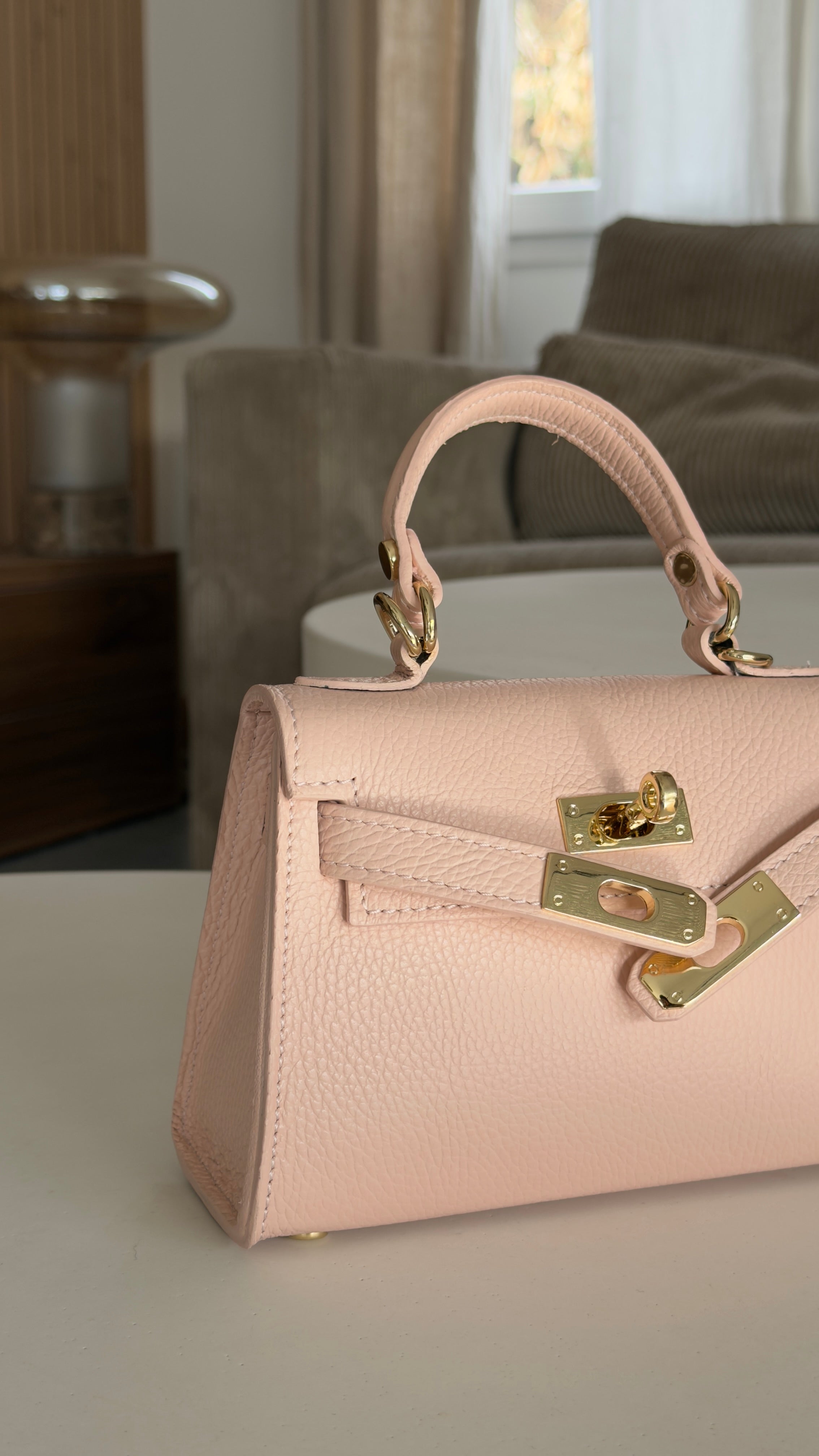 Sac en Cuir H Inspiré Luxe Rose