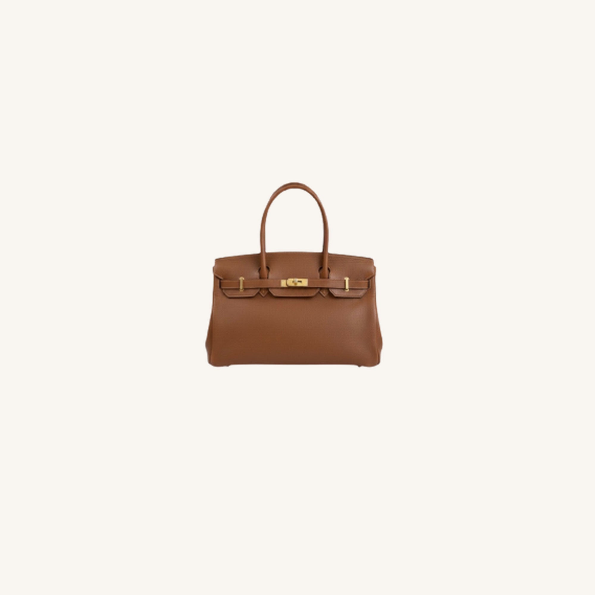 Grand Sac Cabas en Cuir Cognac