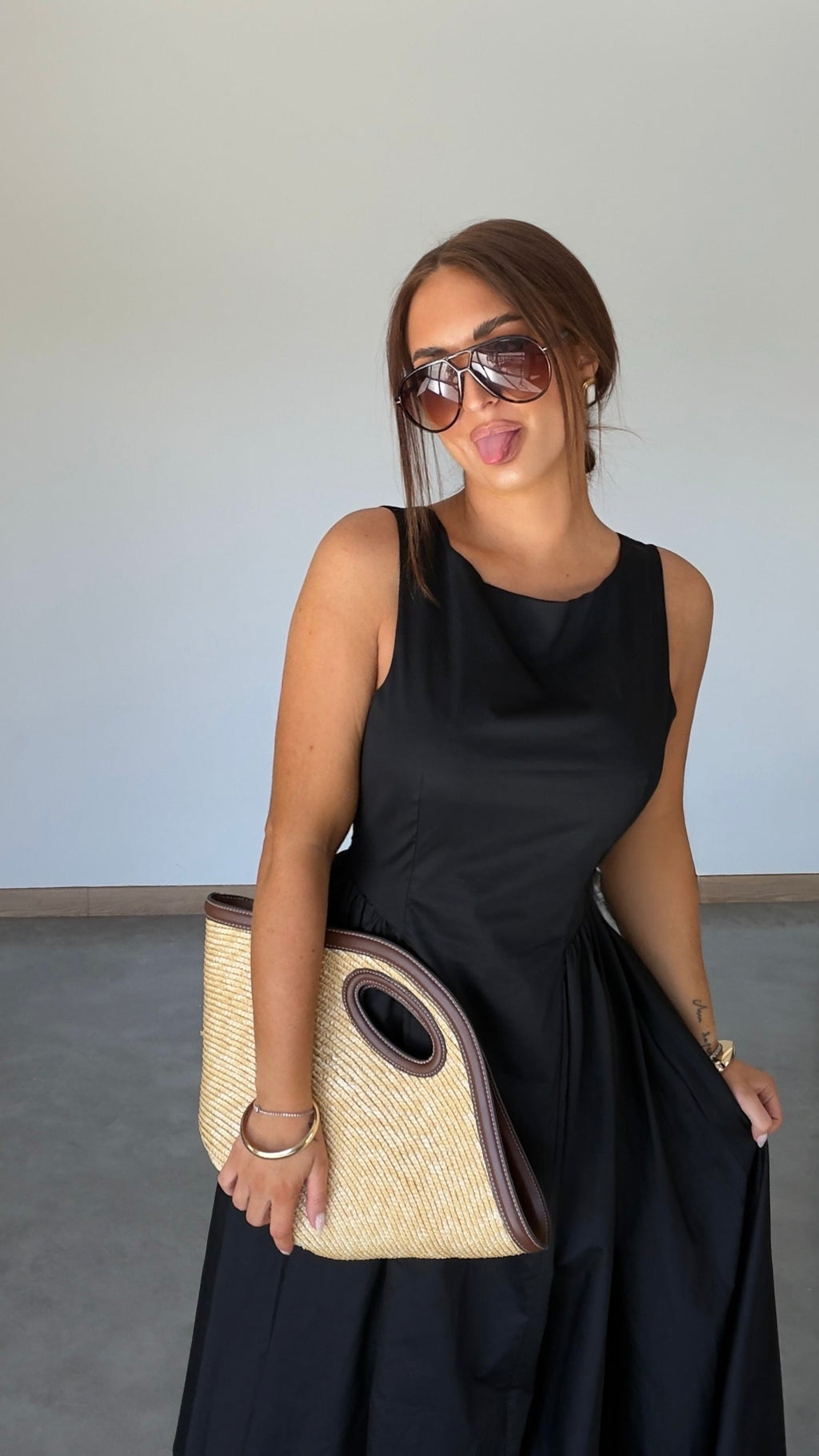 Robe Babydoll Longue Noire