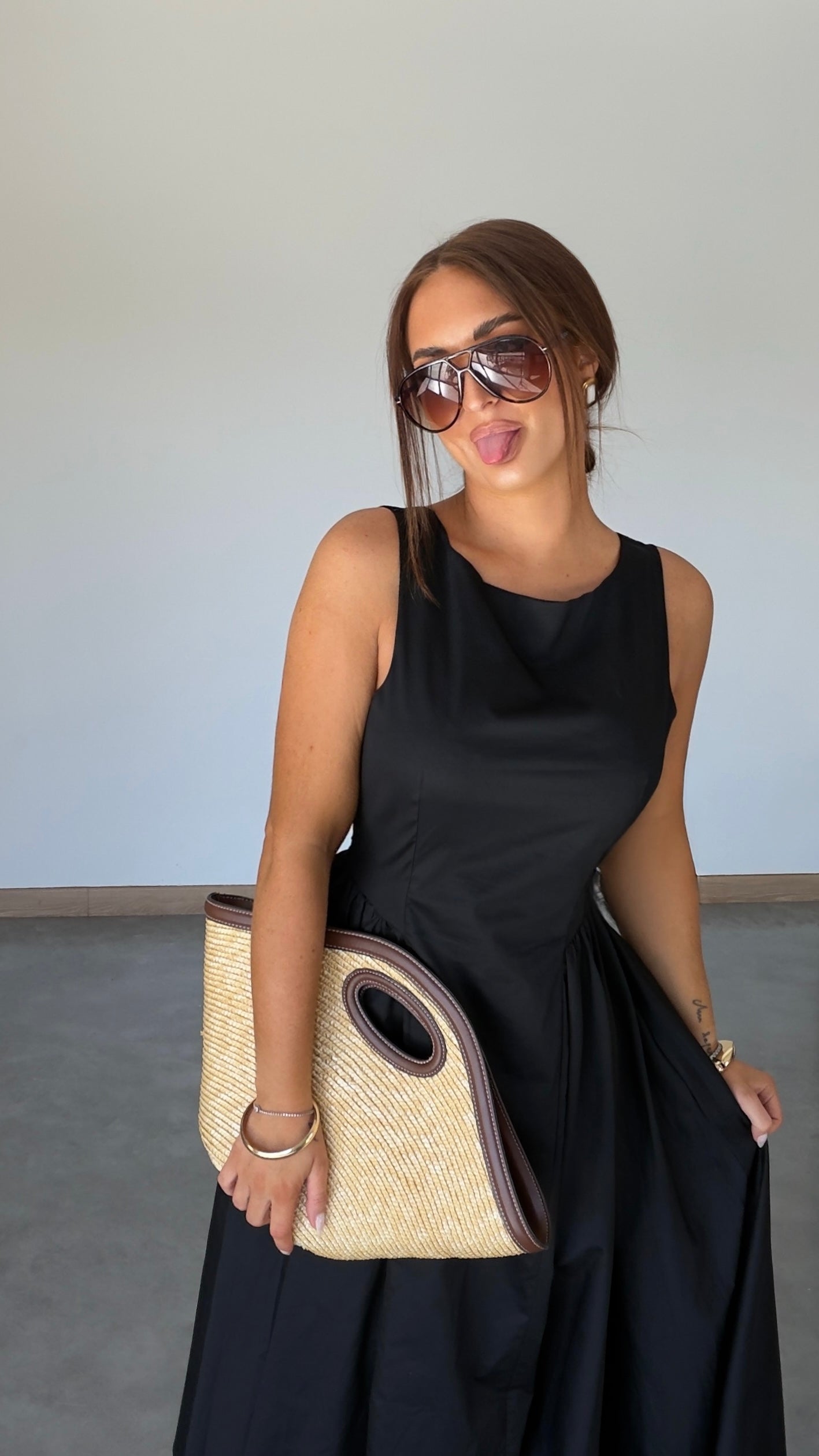 Robe Babydoll Longue Noire