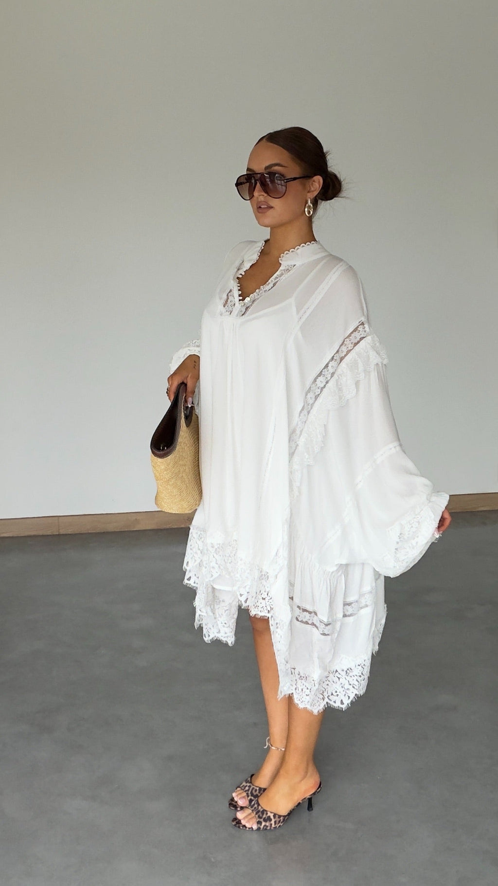 Robe Bohème Dentelle Blanche