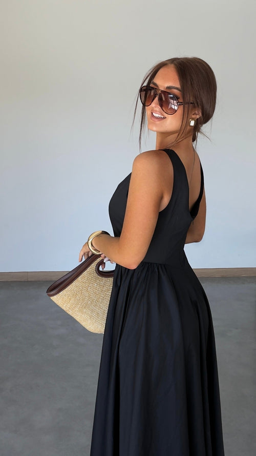 Robe Babydoll Longue Noire