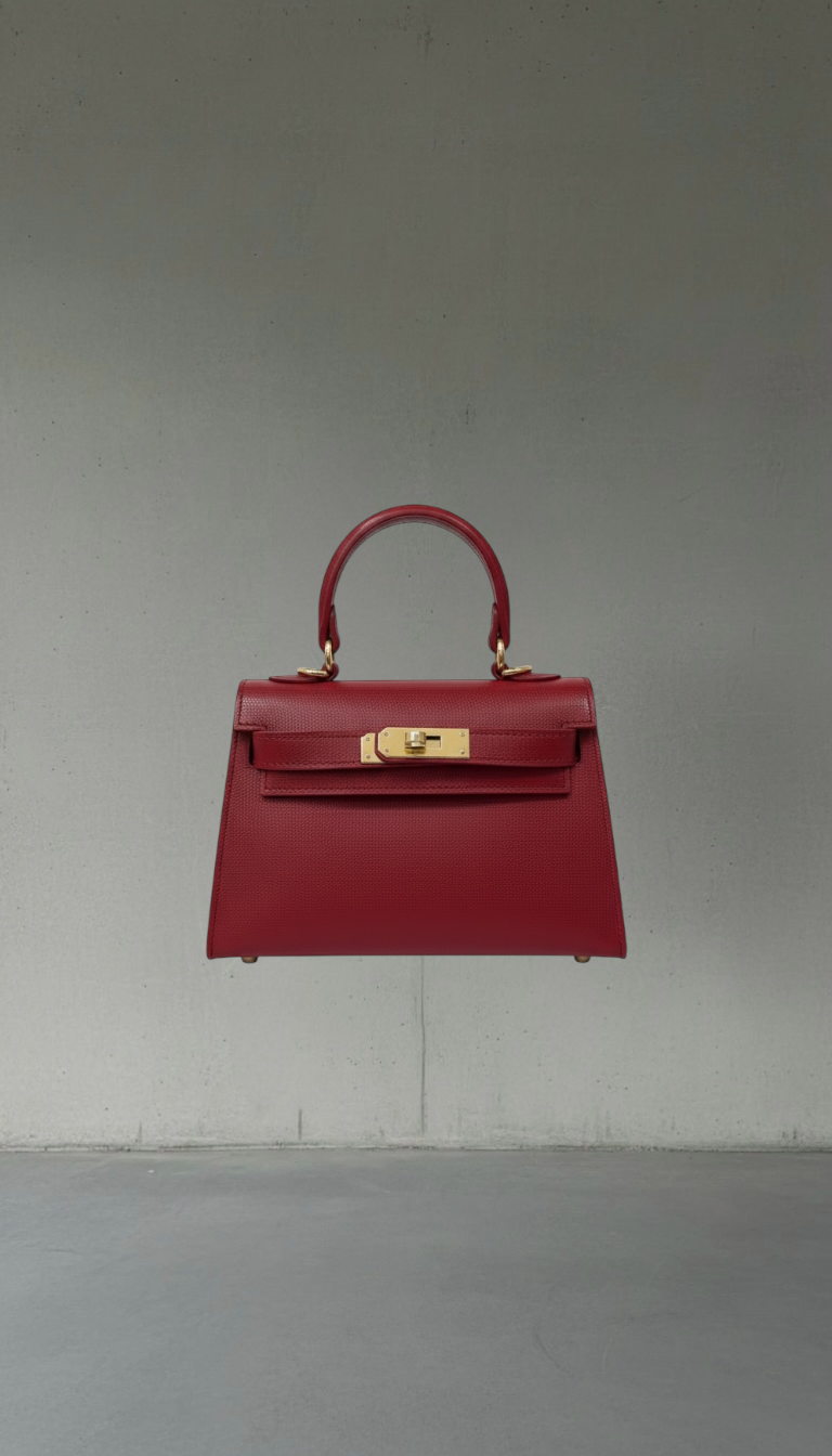 Sac en Cuir H Inspiré Luxe Rouge